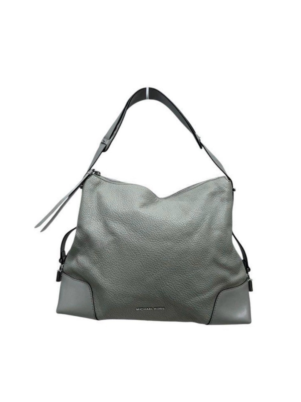 Michael Kors Pebbled Gray Leather Shoulder Tote